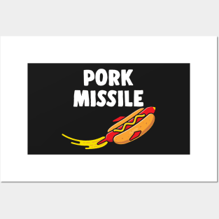 Hot Dog Pork Missile Wiener Rocket Ship Funny Hotdogologist Posters and Art